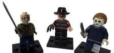 Custom Horror Movie Minifigures Lot 3 Slasher Killers Freddy Jason Michael NEW