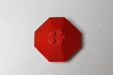 LEGO Red Windscreen 6x6 Octagonal Canopy 2418