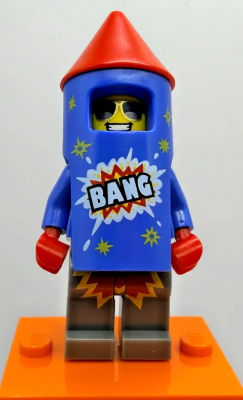 LEGO (71021) CMF Series 18 Firework Guy Minifigure col18-4 Complete New Rocket
