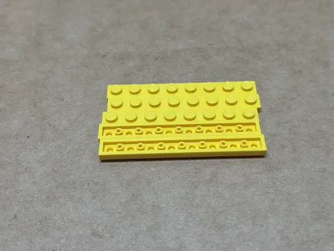 LEGO Parts - Yellow Plate 1 x 8 - No 3460 - QTY 5