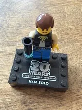 LEGO Star Wars Han Solo Minifigure 20 Years Display Stand Limited Edition