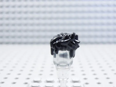 LEGO Black Short Hair w/ Spiked Front Minifig BG