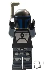 LEGO Jango Fett Dark Gray/Black Helmet Blue Visor Jetpack No cracks