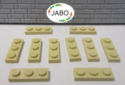 (J7/3/10) LEGO 10 x 3623 Flat Plate 1x3 tan