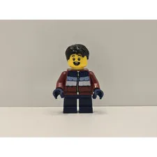 LEGO Holiday Minifigure Boy Dark Red Puffy Coat hol278 Winter New Genuine