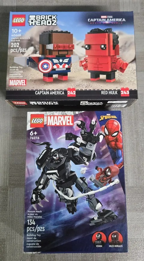 LEGO BrickHeadz 40668 Captain America/Red Hulk & Venom Mech Armor Vs Miles 76276