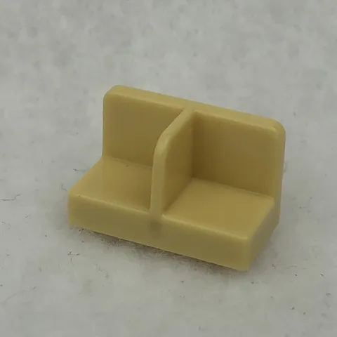 LEGO 93095 Tan Panel 1 x 2 x 1 with Rounded Corners and Center Divider (x1)