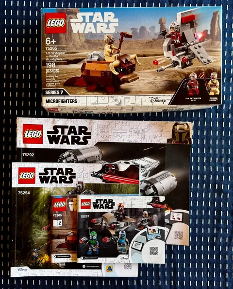 LEGO Star Wars Manuals Lot 75267 75265 75254 75292 + Empty 75299 Box, Read Desc.