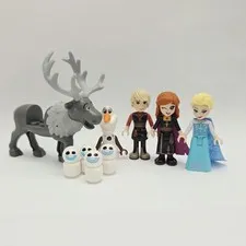 LEGO Disney Frozen FRIENDS Mini Doll Bundle - 4 Figures Sven Kristoff Anna Elsa
