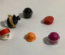 LEGO Minifig Hat Helmets lot of 6 Genuine LEGO Parts