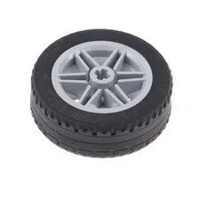 1x LEGO Technic Wheel Rim 43.2x14 Black 30x14 New Light Gray 56904c02