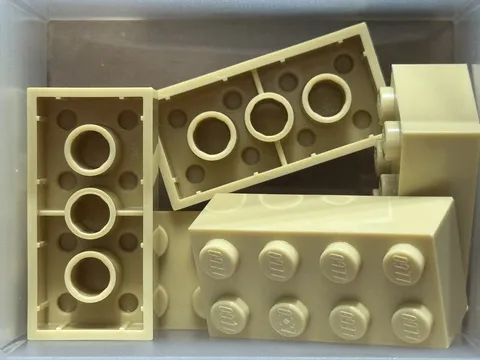 LEGO Parts - Tan Brick 2 x 4 - No 3001 - QTY 5