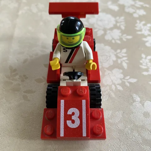 Lego Classic Town 1477 Red Race Car Number 3 Incomplete