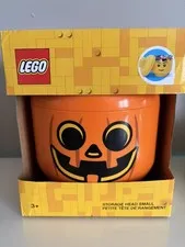 Lego Storage Small Pumpkin Head Mini New In Packaging Orange