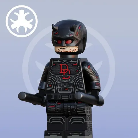 Lego Marvel - ChipChipCustom - Daredevil Reborn Demon, Black Minifigure