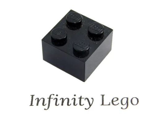 20 LEGO Black Brick 2 x 2 (3003) - (20 Pieces)