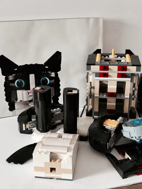 LEGO Ideas Tuxedo Cat 21349 Used Incomplete Set Most Pieces Present AS IS
