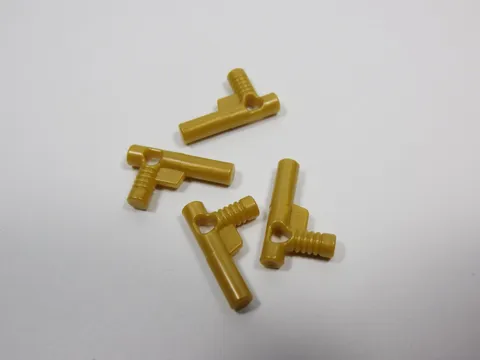 LEGO Lot of 4 Pearl Gold Nozzle Guns Weapon Minifig Q7