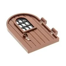 1x LEGO Brick Window 1x4x6 Twisted Black Grill Castle 30045 64390