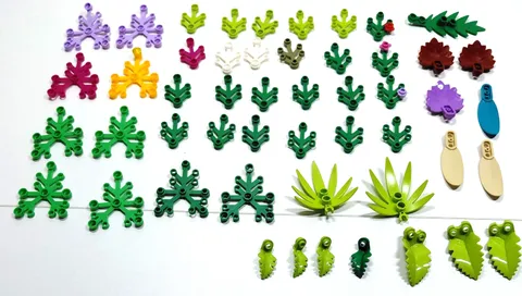 Lego Leaves 50pc Bulk Lot Plant Vegetation Palm Leaf Swordleaf Botanical Foliage