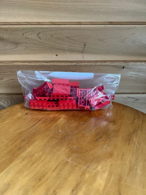 Lot of 25 Red Lego Pieces Assorted