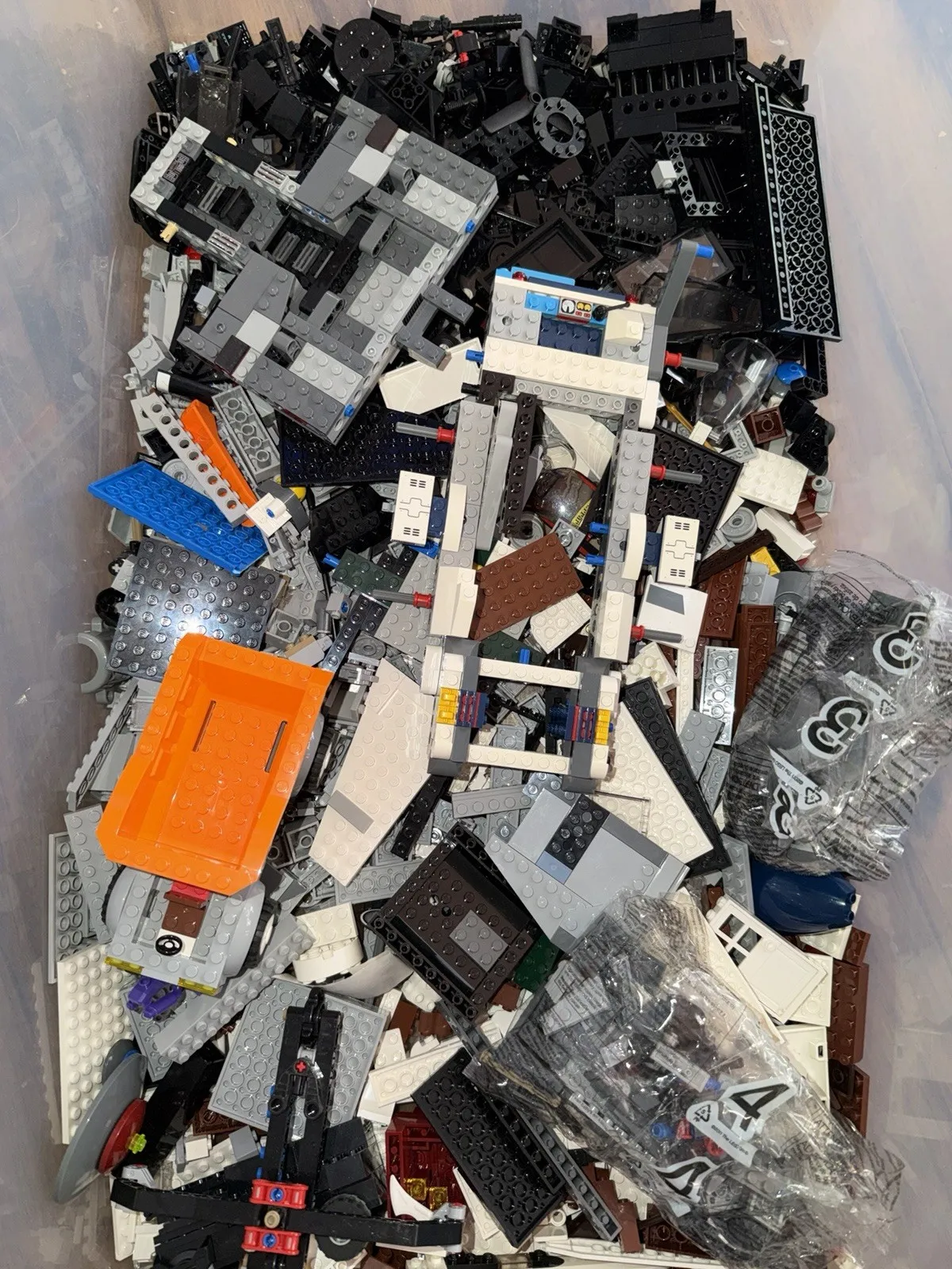 Bulk LEGO Parts Lot Semi Sorted By Color Partial Build Parts Of Constitution 5.9