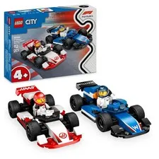 LEGO City F1 Williams Racing en Haas F1 racewagens Auto Speelgoed met 2 Formule