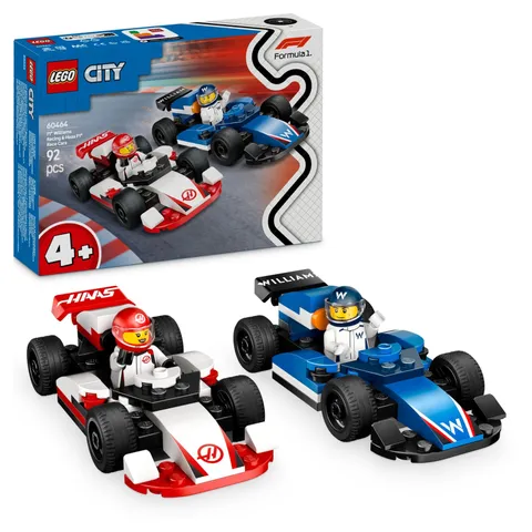LEGO City F1 Williams Racing en Haas F1 racewagens Auto Speelgoed met 2 Formule