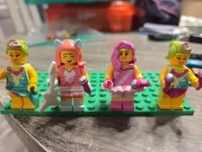 Lego Movie 2 Minifigures - Candy Wrapper, Hula Lula & Kitty Pop lot of 4 -