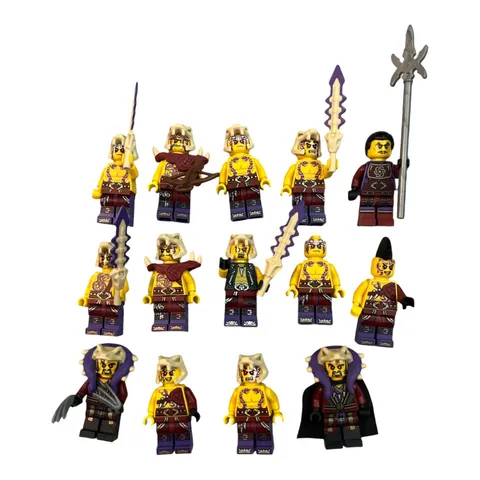Lego Ninjago Anacondrai Cultists Minifigure Lot of 14 Figures w/ Weapons T3