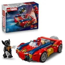 LEGO   Marvel Spider-Man Car vs. Venomized Wolverine - Superhero Toy w/a Car Mod