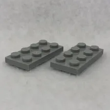 LEGO 3020 Light Bluish Gray Plate 2 x 4 (x2)