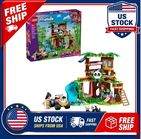 LEGO Friends Panda Sanctuary Animal Care Pretend Play Toy for Girls & Boys
