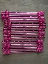 LEGO 99784 Trans-Dark Pink Bar 12L 1x2 Plate End & 1x1 Round Plate End 12 Pieces