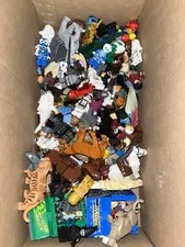 Large box of LEGO Minifigure Collection Lot - Star Wars, Ninjago, HP - Rare