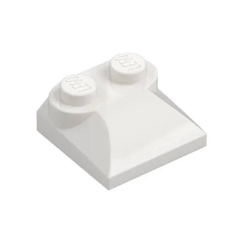 LEGO 40x White Slope, Curved 2 x 2 x 2/3 with 2 Studs and Curved Sides inv.628