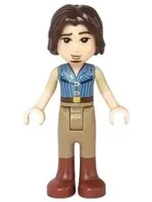 Lego Flynn Rider 41054 Sand Blue Vest Tangled Disney Princess Minifigure New