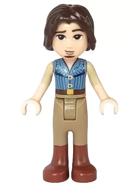Lego Flynn Rider 41054 Sand Blue Vest Tangled Disney Princess Minifigure New