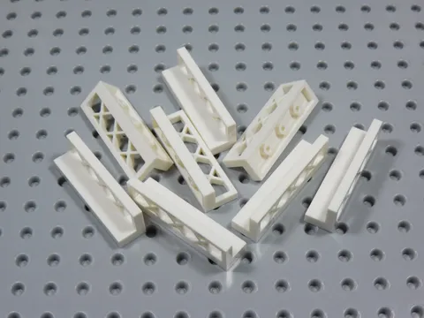 LEGO Lot of 8 White 1x4x1 Lattice Fence Accessory Minifig BT