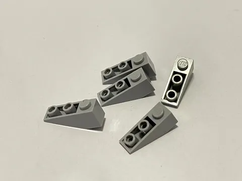 Lego 4287 Dark Gray Replacement Add-on Pieces Parts Lot of 5