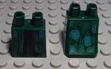 Lego Figure Woman Legs Skirt Dark Green with Decor from Harry Potter 1 Piece
