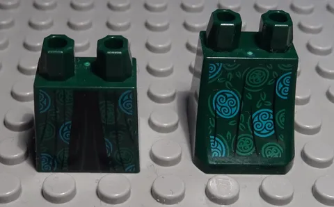 Lego Figure Woman Legs Skirt Dark Green with Decor from Harry Potter 1 Piece
