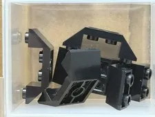 LEGO Parts - Black Slope, Inverted 45 4 x 2 Double Cutout - No 4871 - QTY 5