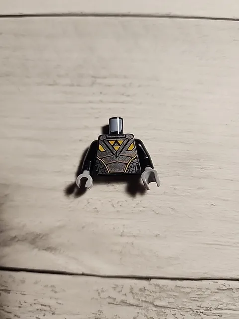 Lego minifigure Black Torso Space Armor Pearl Dark Gray  Copper Trim Rare! T14