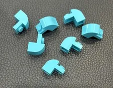 LEGO Lot of 7 Medium Azure 1x2x1-1/3 Curved Top Bricks Replacement Part 6091