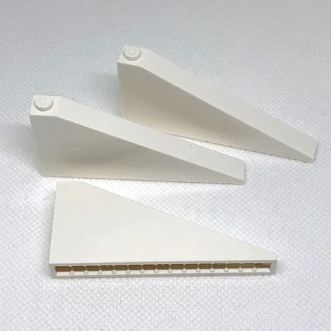 LEGO Parts White Slope 25 8 x 1 x 3 49618 - QTY 3