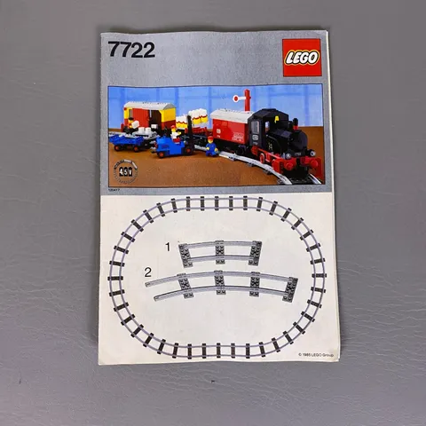 Vintage 1985 LEGO 7722 Steam Cargo Train 4.5V Original Instruction Manual ONLY