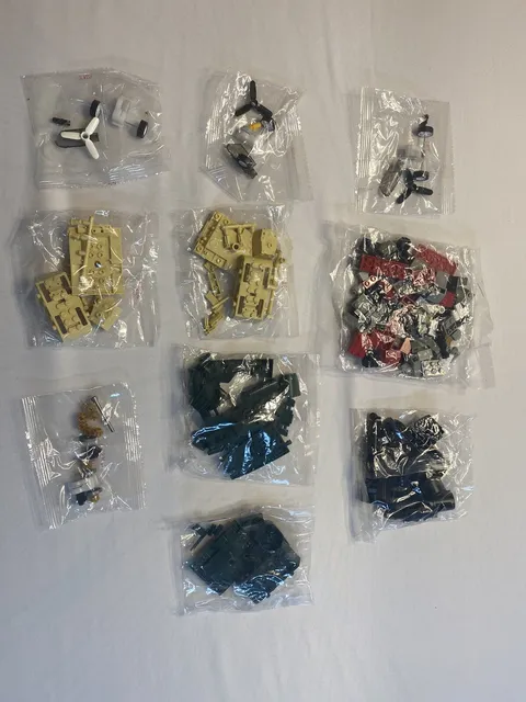Lego Misc. Poly bagged Parts Tanks Wheels Propellers And More! 8 Oz. Lot #7