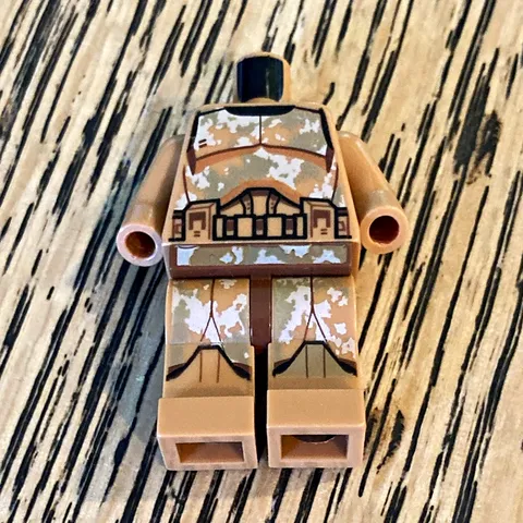 LEGO Minifigure Parts Lot Tan Desert Camo Torso & Legs Plastic