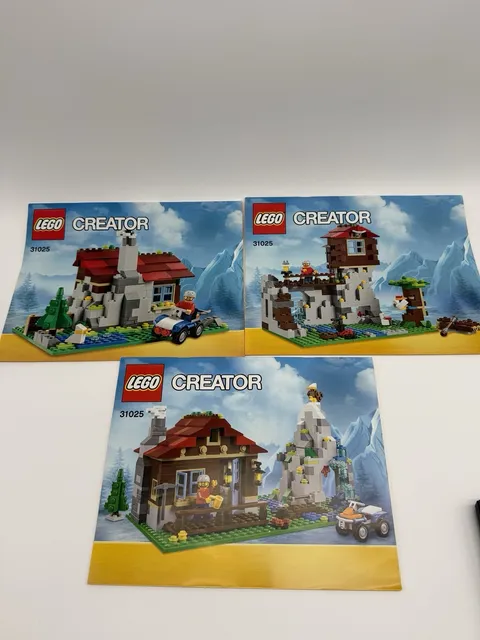 LEGO Creator Mountain Hut 31025 No Box with manual (3 in 1). Pick on to build.